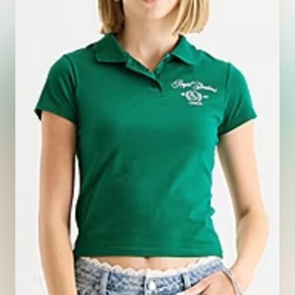 Forever 21 Womens Juniors Short Sleeve Polo Shirt